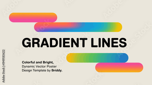 A vibrant design featuring overlapping rounded gradient lines in shades of pink yellow blue and orange against a beige background high quality professional detailed modern elegant