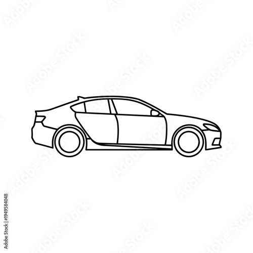 A sleek car illustration showcases a vehicle speeding on road