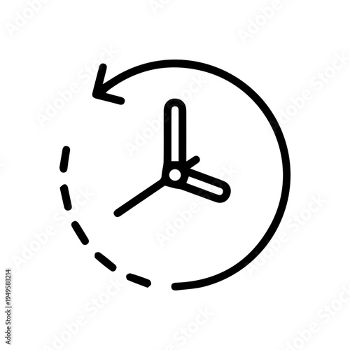 Clock and Arrow Icon