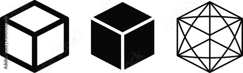 Geometric shapes representing concepts of form, structure, and complexity