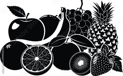 Vibrant assortment of fresh fruits, a healthy and delicious collection for a balanced diet.