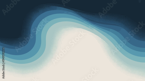 An abstract background features flowing layered waves of blue and white creating a soft and calming visual effect with gentle curves high quality professional detailed modern