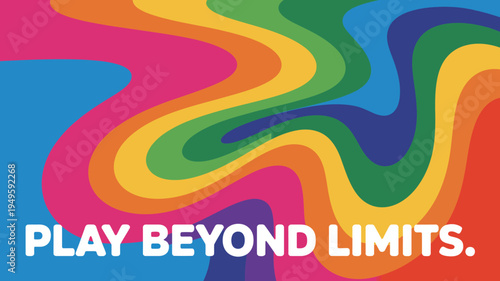 A vibrant swirling pattern of rainbow colors dominates the image featuring shades of red orange yellow green blue and purple high quality professional detailed modern elegant