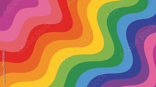 A vibrant colorful background features undulating waves of rainbow hues blending seamlessly from red to violet high quality professional detailed modern elegant stylish clean crisp digital