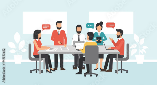 Group of Business People Meeting Discussion.