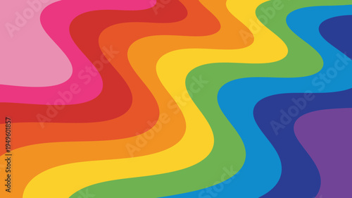 A vibrant and colorful background features undulating waves of rainbow hues seamlessly blending from pink to violet high quality professional detailed modern elegant stylish clean crisp