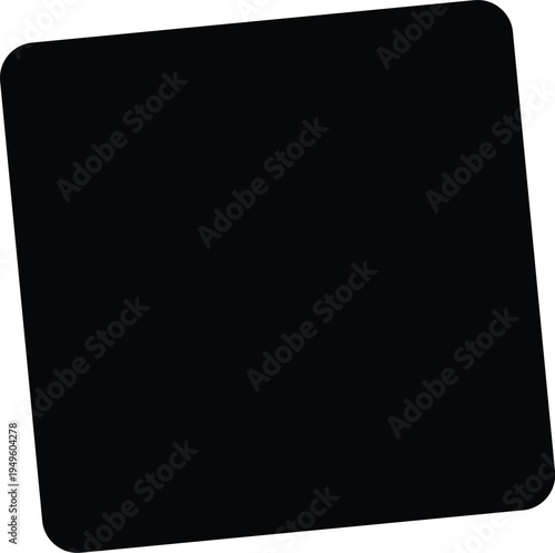 A large black square with rounded corners