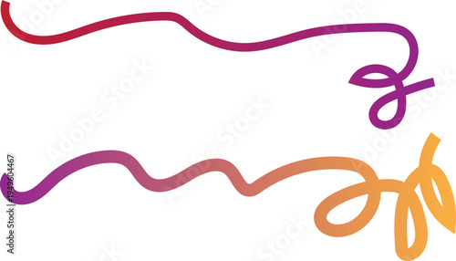 described features two abstract, curved lines that create a visually striking and harmonious composition. 