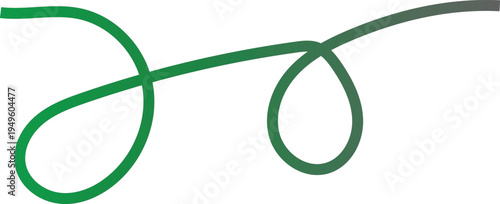 The line's curving shape suggests dynamism and flexibility. The loops at both ends can evoke feelings of playfulness and creativity, indicating a design that is not rigid but rather flowing 