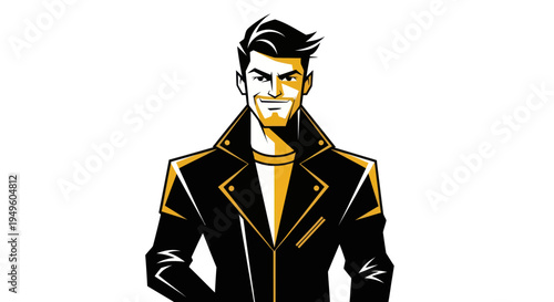 Stylish man vector illustration