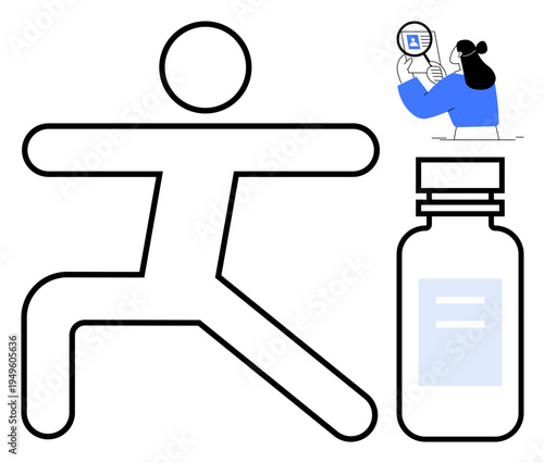 Healthcare concept. Healthcare ation including vaccination, fitness, and medical research. Healthcare promoting wellness through prevention, fitness, and diagnostics. For clinics, awareness