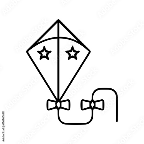 Kite With Stars and Bow Tie