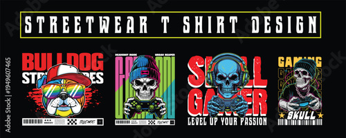 Streetwear T-Shirt Design Bundle – Urban Graphic Tee Pack