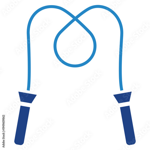 Jumping Rope Dual Tone Icon Mini Illustration, Use For Modern Concept, Print, Ui, Ux Kit, Web And App Development. Vector Related To Kindergarten, Preschool, Kids And Baby