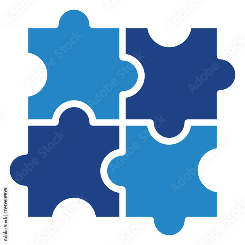 Puzzle Dual Tone Icon Mini Illustration, Use For Modern Concept, Print, Ui, Ux Kit, Web And App Development. Vector Related To Kindergarten, Preschool, Kids And Baby