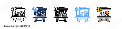 Marketing Plan Icon Multiple Style