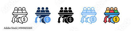 Sales Funnel Icon Multiple Style