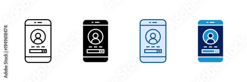 Social Profile Icon Set Multiple Style Collection