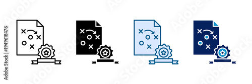 Brand Strategy Icon Set Multiple Style Collection