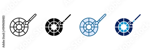 Color Palette Icon Set Multiple Style Collection