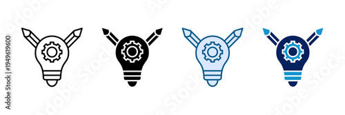 Creative Tools Icon Set Multiple Style Collection