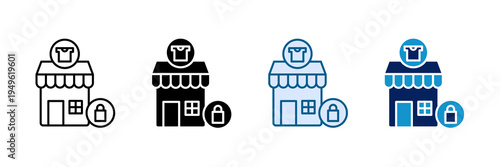 Merch Store Icon Set Multiple Style Collection