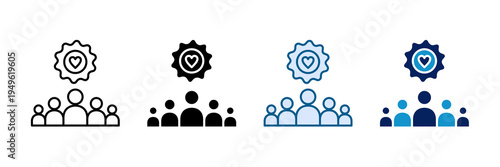 Fan Community Icon Set Multiple Style Collection