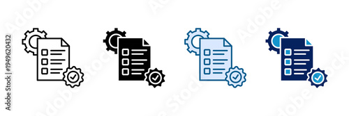 Service Standard Icon Set Multiple Style Collection