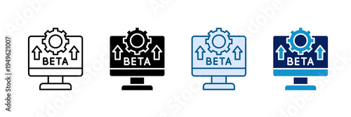 Beta Release Icon Set Multiple Style Collection