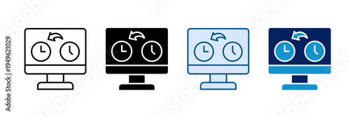 Rollback Update Icon Set Multiple Style Collection