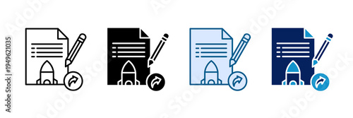 Release Notes Icon Set Multiple Style Collection