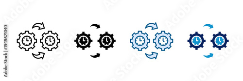 Rolling Update Icon Set Multiple Style Collection