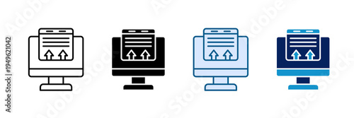 Platform Upgrade Icon Set Multiple Style Collection