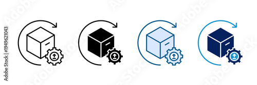 Package Update Icon Set Multiple Style Collection