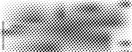 Grunge halftone gradient background. Faded grit noise texture. White and black sand wallpaper. Retro pixelated backdrop. Anime or manga style comic overlay. Vector graphic design textured template