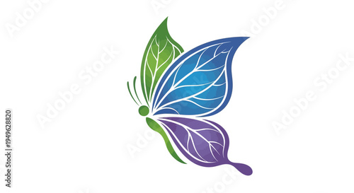 Colorful butterfly with large wings.