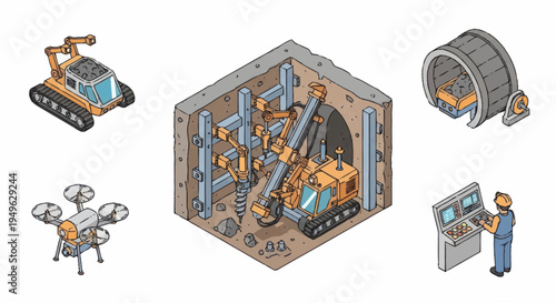 Industrial Automation and Robotics Technology Set.
