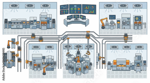 Industrial machinery and equipment diagram.