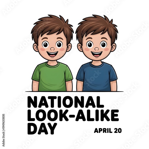 National Look-Alike Day Illustrative Graphic Design