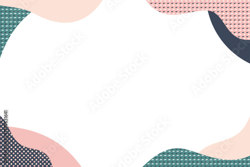 流れる曲線の流体・枠・背景デザイン