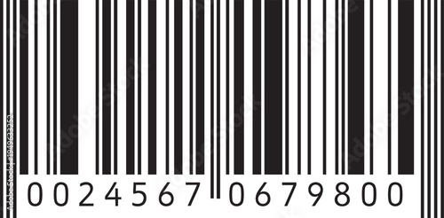 Standard EAN Product Barcode Symbol for Retail Scanning on a transparent background