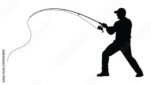 Man casting a fishing rod
