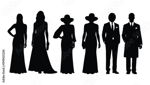 Group of people in formal wear standing together