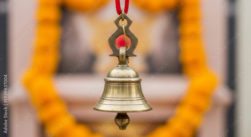 Obraz premium Ram Navami Festival Bell Flat Icon