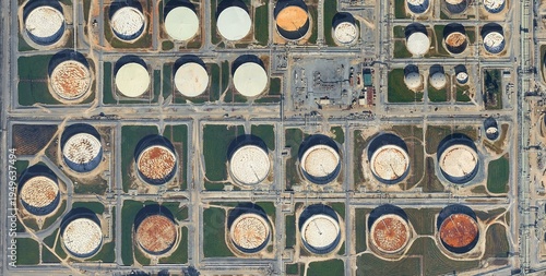Aerial View of Marathon Oil Refinery, USA