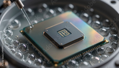 Microchip Manufacturing Process with Liquid Cooling