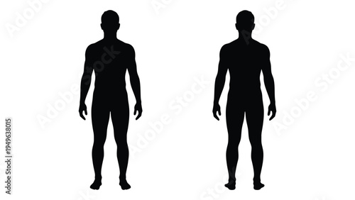 Two human silhouettes standing side by side