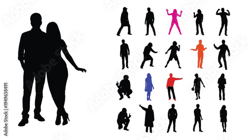 A group of people in various dance poses