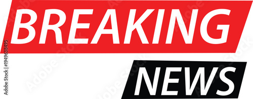 Breaking News Live Banner with Globe Icon – TV Broadcast Alert Headline Graphic