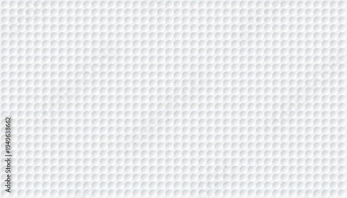 White dimpled pattern background. Golf ball texture with geometric dimples seamless for wallpapers and backgrounds.